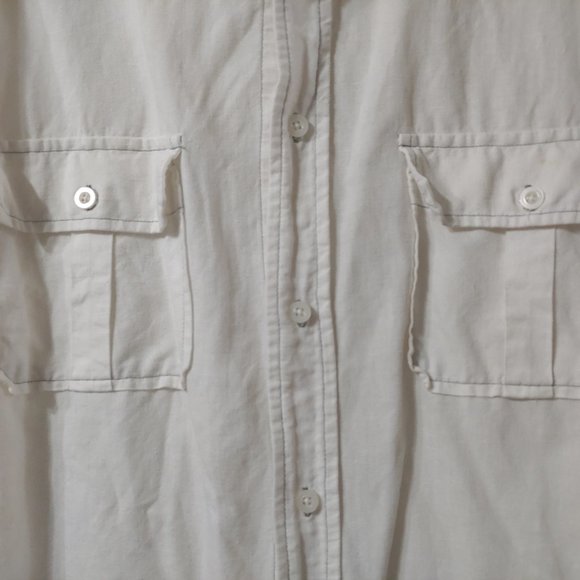 Old Navy Cotton-Linen Summer Shirt, Size Medium - Picture 4 of 7